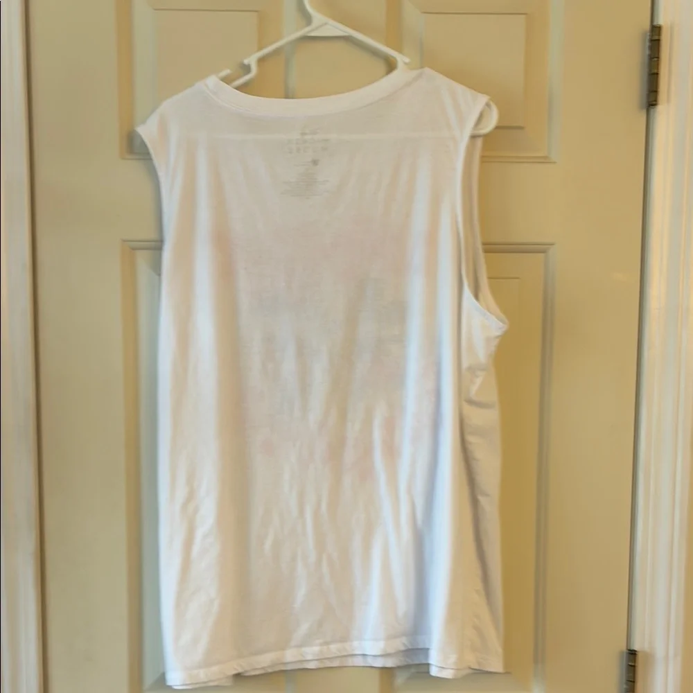 Disney Mickey & Minnie Women’s White Tank Top P2P 26”, shoulder to hem 29” - Picture 2 of 3